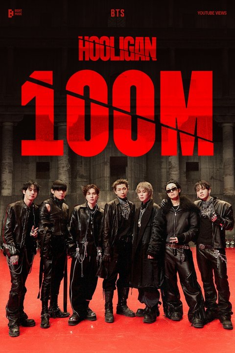 BTS «Hooligan» клип набрал 100 миллионов просмотров